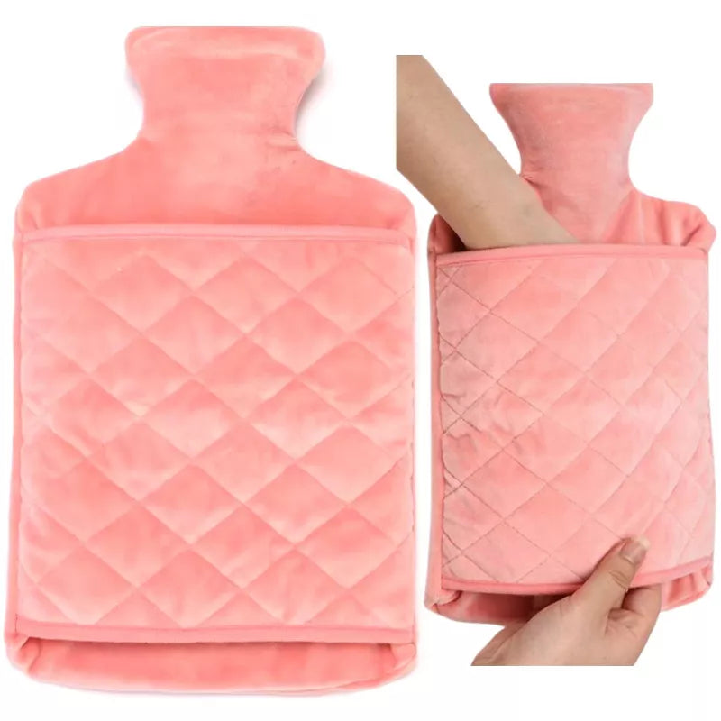 EBF Home Ultra Cozy 2L Hot Water Bottle with Hand Warming Pocket